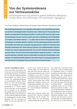 Von der Systemrelevanz zur Vertrauenskrise